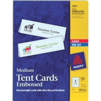 <font color=006633>$150/pd </font><BR> Avery® Medium <br>Embossed Tent Cards <BR>5305 [2.5x8.5"]