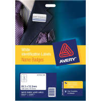 <font color=006633>$160/pd</font><BR>Avery®<br>Fabric Name Badge Labels<br>[Laser] L7418