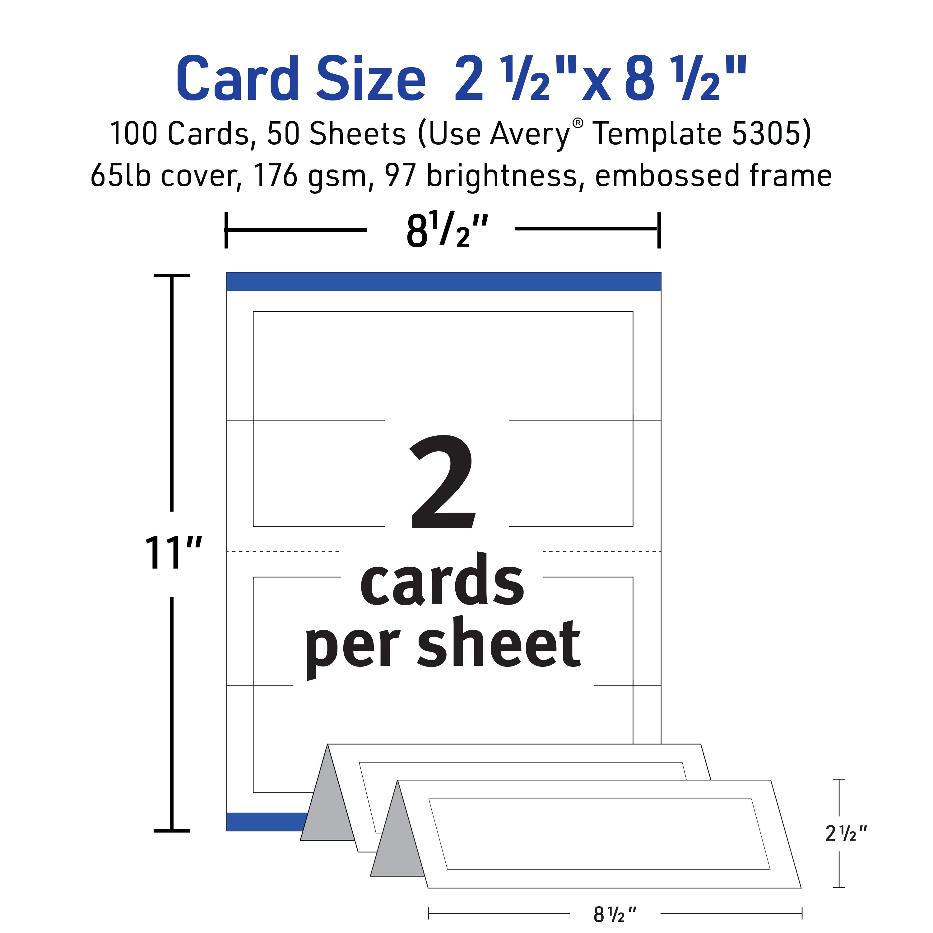 $200/pd Avery Tent Cards 5302/5305/5309