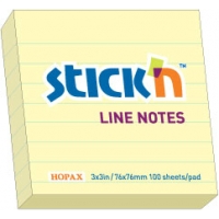 <font color=006633>$68/dz</font><BR>Stick'N 黃色有行便條紙<br>[3x3"] 21054