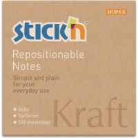 <font color=006633>$6/pd</font><BR>Stick'N Kraft Notes<br>牛皮紙便條紙 [3x3"]<br>21639